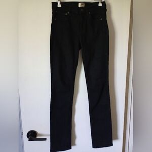 J. Crew Black Matchstick Skinny Jeans Size 24 Waist EUC